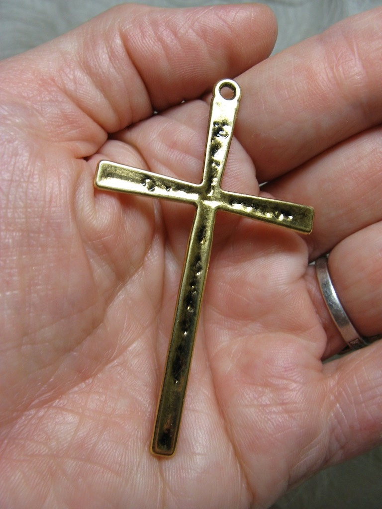 5 large brass crosses