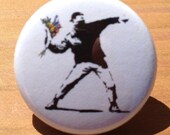 Throwing flower stencil BUTTON