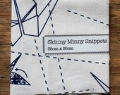 Skinny Mini Cut - Cranes in Navy