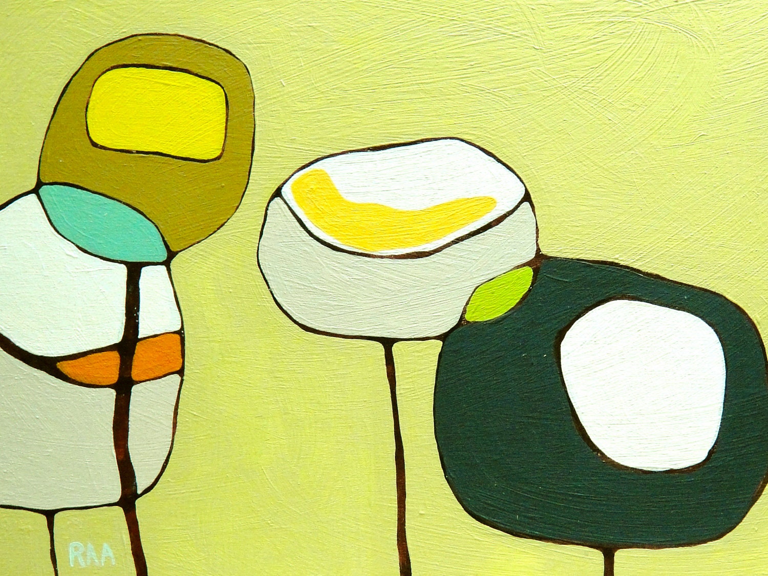 Poppies on Light Green - Archival Print