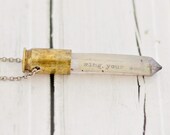 Sing Your Song Faux Quartz Wand Necklace