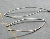 long sterling silver sprouts- minimalist line earrings
