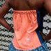 SALE--REVIVAL OOAK Upcycled TShirt Tube Top/Shirt, Coral Lacrosse, Medium to Large, Eco Friendly, Repurposed, Recycled Clothing