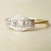 Edwardian Diamond Ring, Antique Platinum, Diamond & 18k Gold Engagement Ring Size US 6