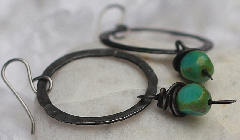 Steel Hoop Earrings Steel Wire Jewelry