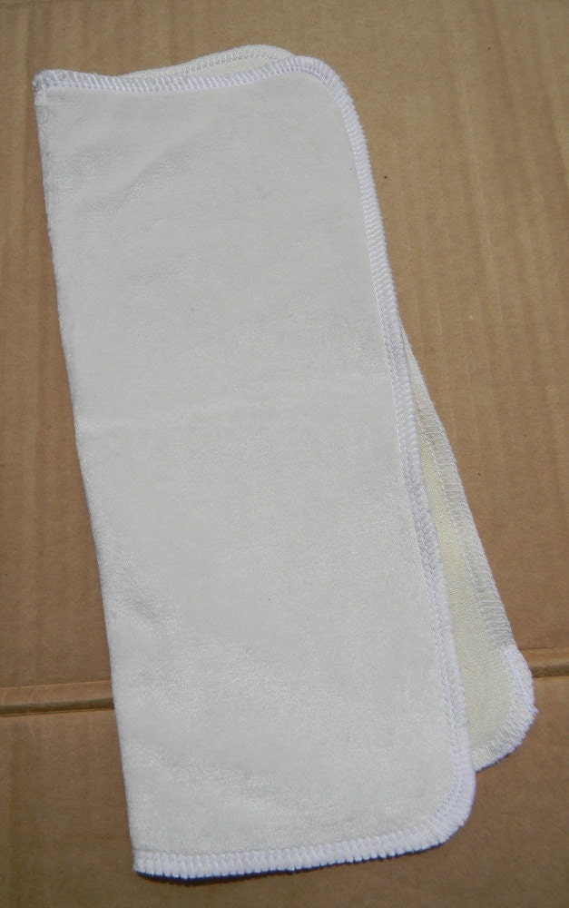 Extra Nifty Nappy Insert  Fitted style Organic Bamboo Velour Hemp Cotton Fleece