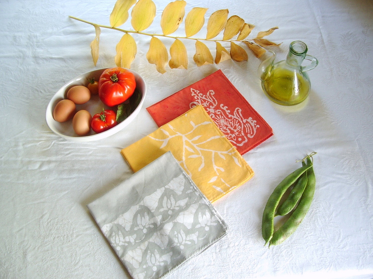 batik napkins. eclectic earth colors. made to order