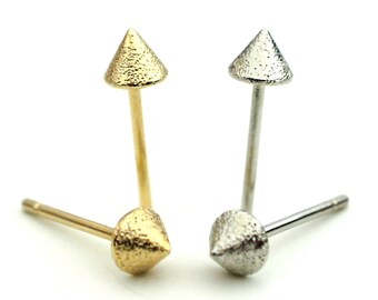 Birdhouse Jewelry- Gold/Silver Tiny Spike Stud Earring
