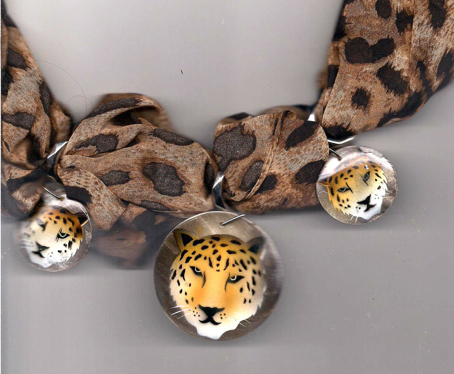 Handpainted Scarf Jewelry For The Animal Print Fashionista