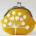 coin purse - mustard flowers