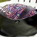 Black Vinyl Handbag With Colorful Interior - Sale