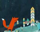 Mr. Fox Is Inspired - Signed Art Print
