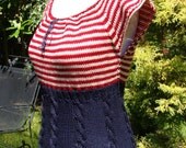 seafarer summer blouse.  handknit in pure pima cotton.