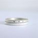 Three Diamond Wedding Ring Set - Matte Finish Sterling Silver - Eco Friendly - Modern Engagement Rings