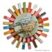 Springtime Sunburst, Songbird Collection (Paint Sticks), Original Wood Art Assemblage, Made to Order