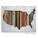 United States Map Original Art on Wood, American Souvenir Collection (Small) Made to Order