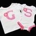 Mod blooms...Sister SIBLING  set... Ruffle legged outfit and t-shirt
