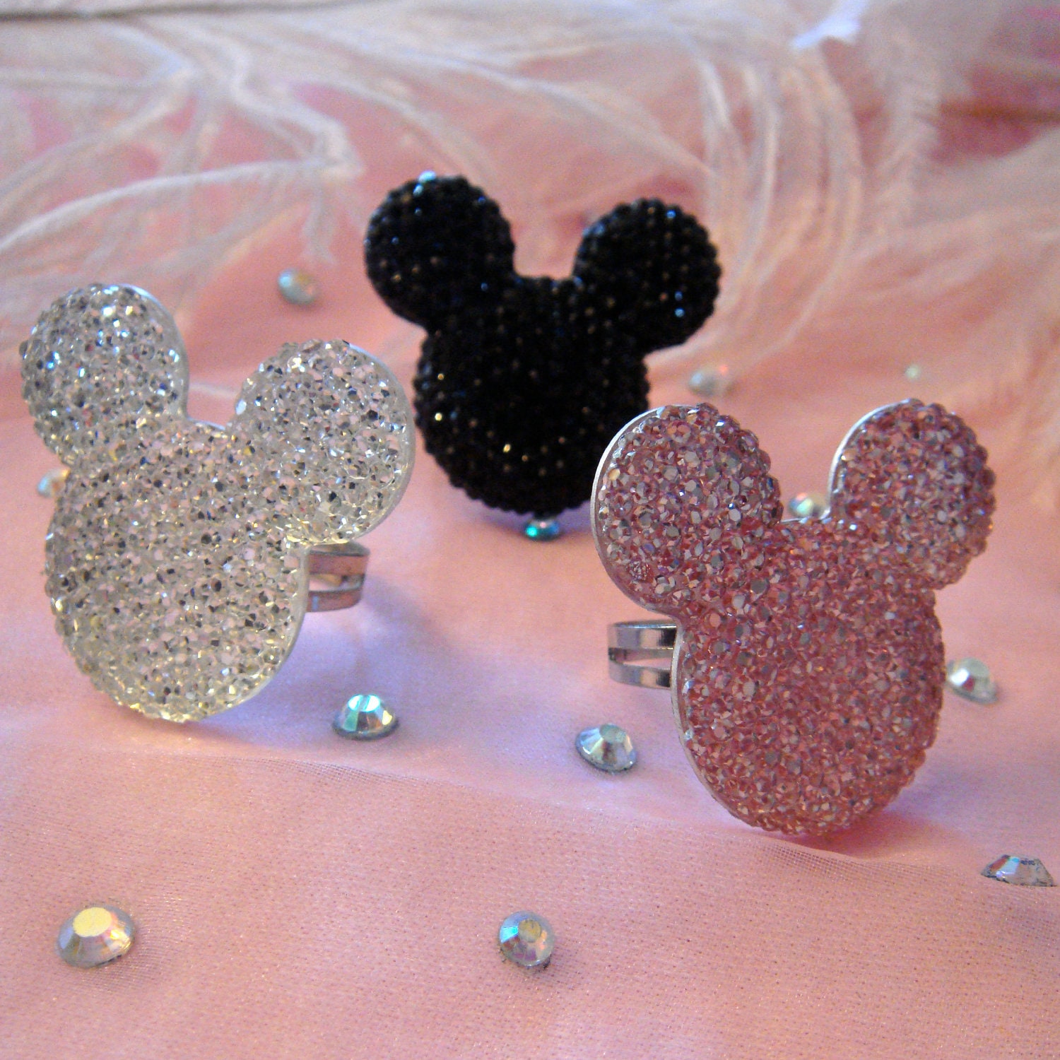Minnie Ring- Pink, Silver or Black