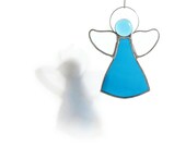 Blue Angel Stained Glass Suncatcher