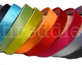 1" wide satin headbands / alice bands - 20pc - pick your colors