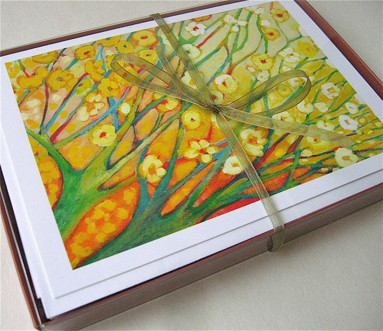 Tree of Life Series 2 - set of 6 Blank Note Cards by Jenlo