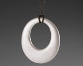 Pendant Necklace in Shimmering White