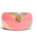 Neon Red Stained Wood Bangle- S - XL