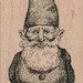 Rubber stamp medium gnome wood Mounted scrapbooking supplies 17614 hobbit