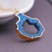 Druzy Crystal Jewelry, Agate Slice Necklace, Gold Druzy Agate Necklace, Blue Agate Necklace
