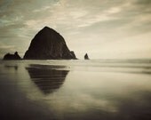 Landscape Photography, Cannon Beach, Oregon Photograph, Ocean Art, Rock, Sunset, Nautical, Brown, Gold,  Summer, Nature - Heaven is an Ocean