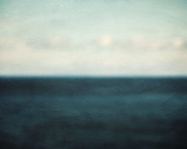 Abstract Ocean Photograph in Navy Blue, Modern Art Print, Minimal, Landscape Photography, Summer, Simple, Nautical - Why is the Ocean Blue