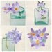 12x12 Photography Set, Flower Photos, Nature Wall Art, Botanical Artwork, Floral Photographs, Nature Art Prints, Purple Flowers