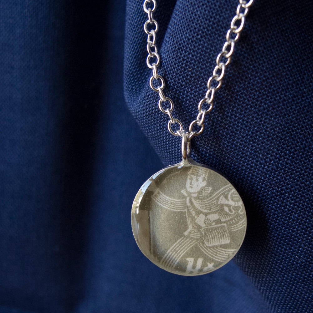 Czechoslovakian Postage Stamp Necklace - Medium