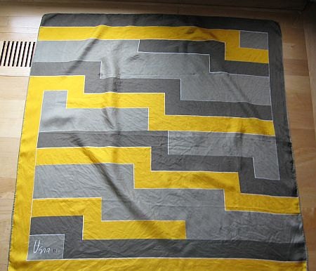 Vintage 60's VERA Neumann Ladybug Geometric Silk Square Scarf