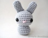 Grey Moon Bun - Amigurumi Bunny Rabbit Doll
