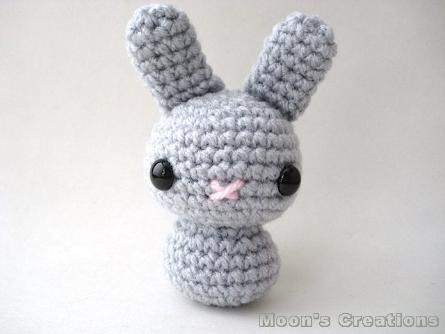 Grey Moon Bun - Amigurumi Bunny Rabbit Doll
