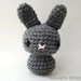 Charcoal Moon Bun - Amigurumi Bunny Rabbit Doll