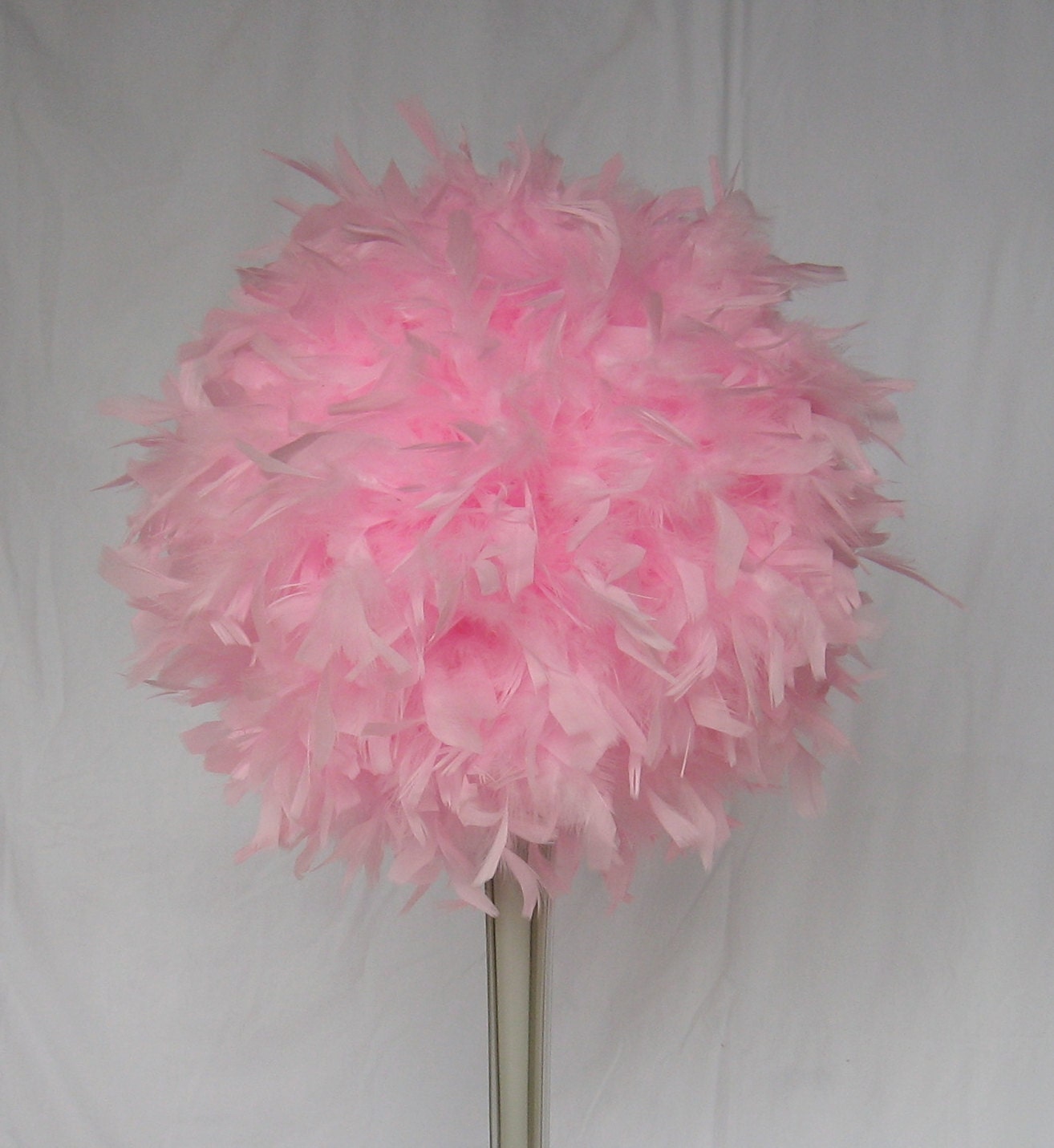 14" Chandelle Feather Centerpiece balls, Kissing Ball,,pink, solid, pomanders, crystals, custom, sweet 16, bat mitzvah