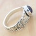 Spoon Ring with Amethyst and Green Man Face, Upcycled Sterling Silver, Size 9