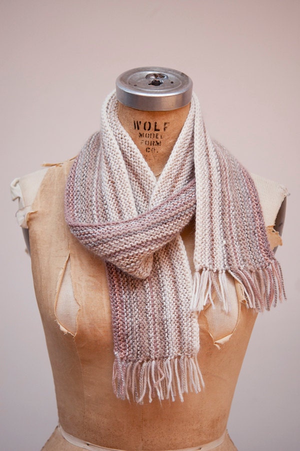 the softest - taupe oyster blush angora merino silk scarf
