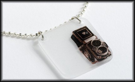 Twin Lens Necklace Sterling Silver Chain - SALE