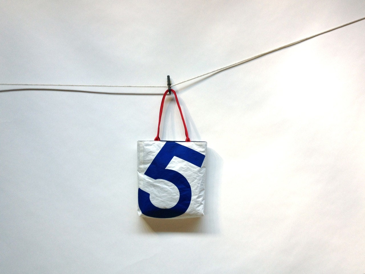 Recycled Sail Cloth Bag  - Blue Number 5