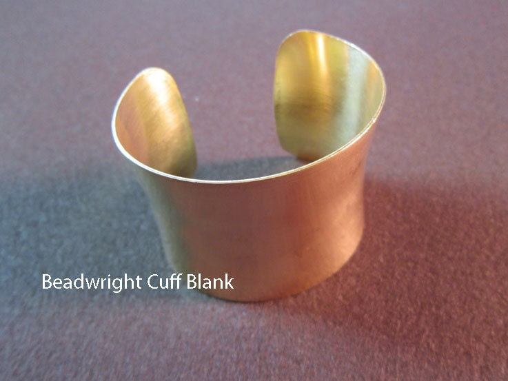 Cuff Blank Brass ConCave 2 inch Beading Polymer Soutache
