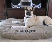 Medium 25x38 Dog Bed Duvet Cover : Choose from MANY canvas colors - Use two standard sleeping pillows as stuffing
