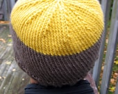 Knit Beanie Hat, Color Block, Adult, Child, Toddler, Knit Made to Order