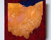 Copper Map Art of Ohio, 8 in