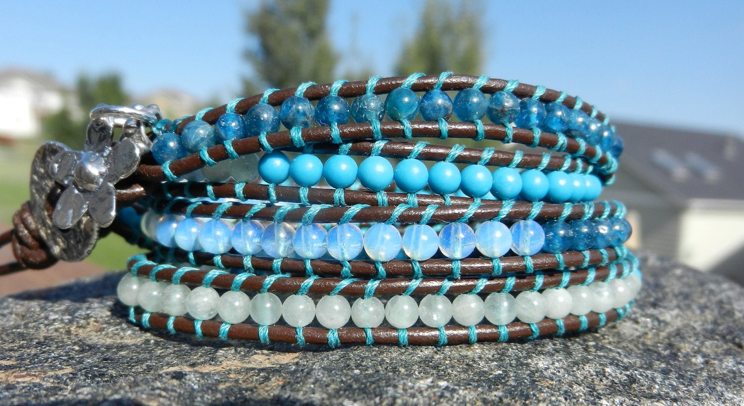 Multi Stone Wrap Bracelet