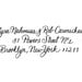 Hand Calligraphy Custom Made Return address rubber stamp Costello italic