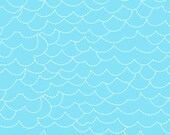 Kelly Lee-Creel, Storybook Lane, Curvy Stripe Blue (Color T) Fabric -  By the Yard