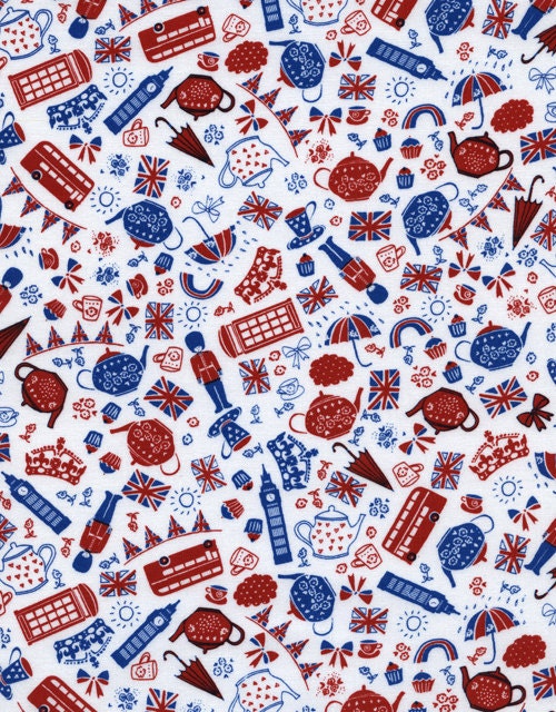 Timeless Treasures British Icons Fabric - By the Yard